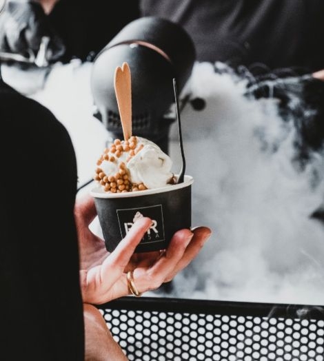 BarSensa ijs met droogijs mist