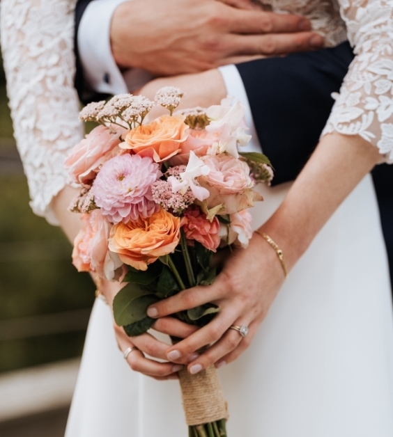 Bruidsboeket romantisch pastel