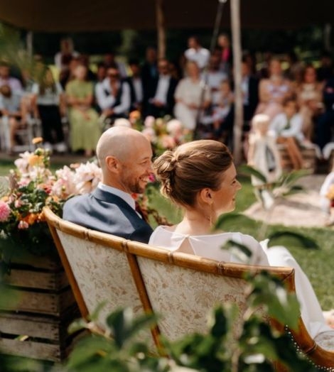 Ceremonie koppel buiten trouwlocatie Corso Events