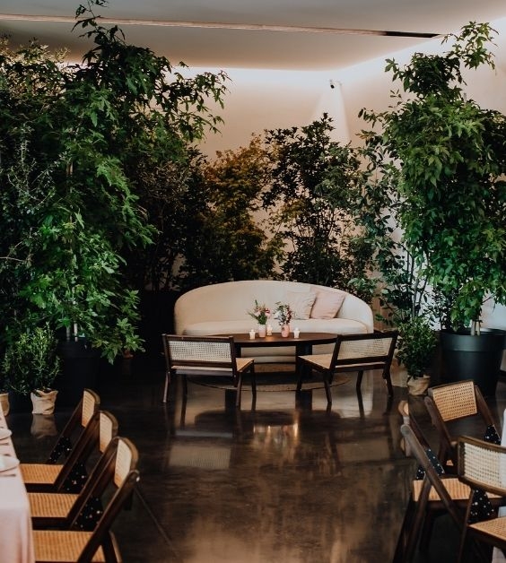 Huwelijkslocatie decoratie in het groen